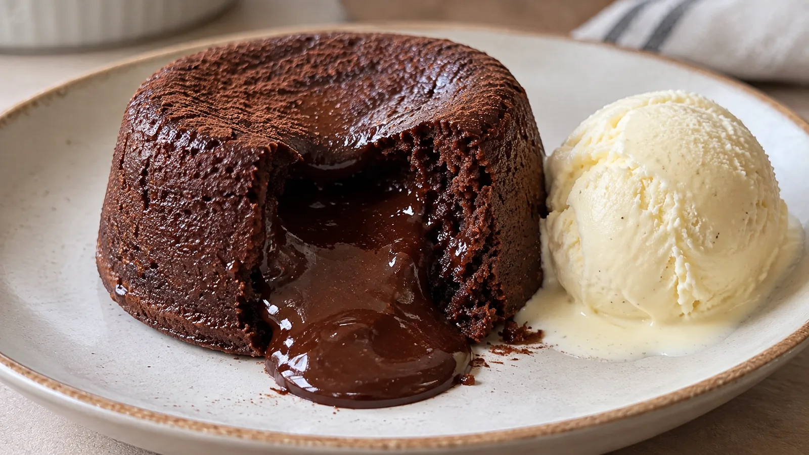 Čokoládový lávový koláč (Fondant au chocolat)