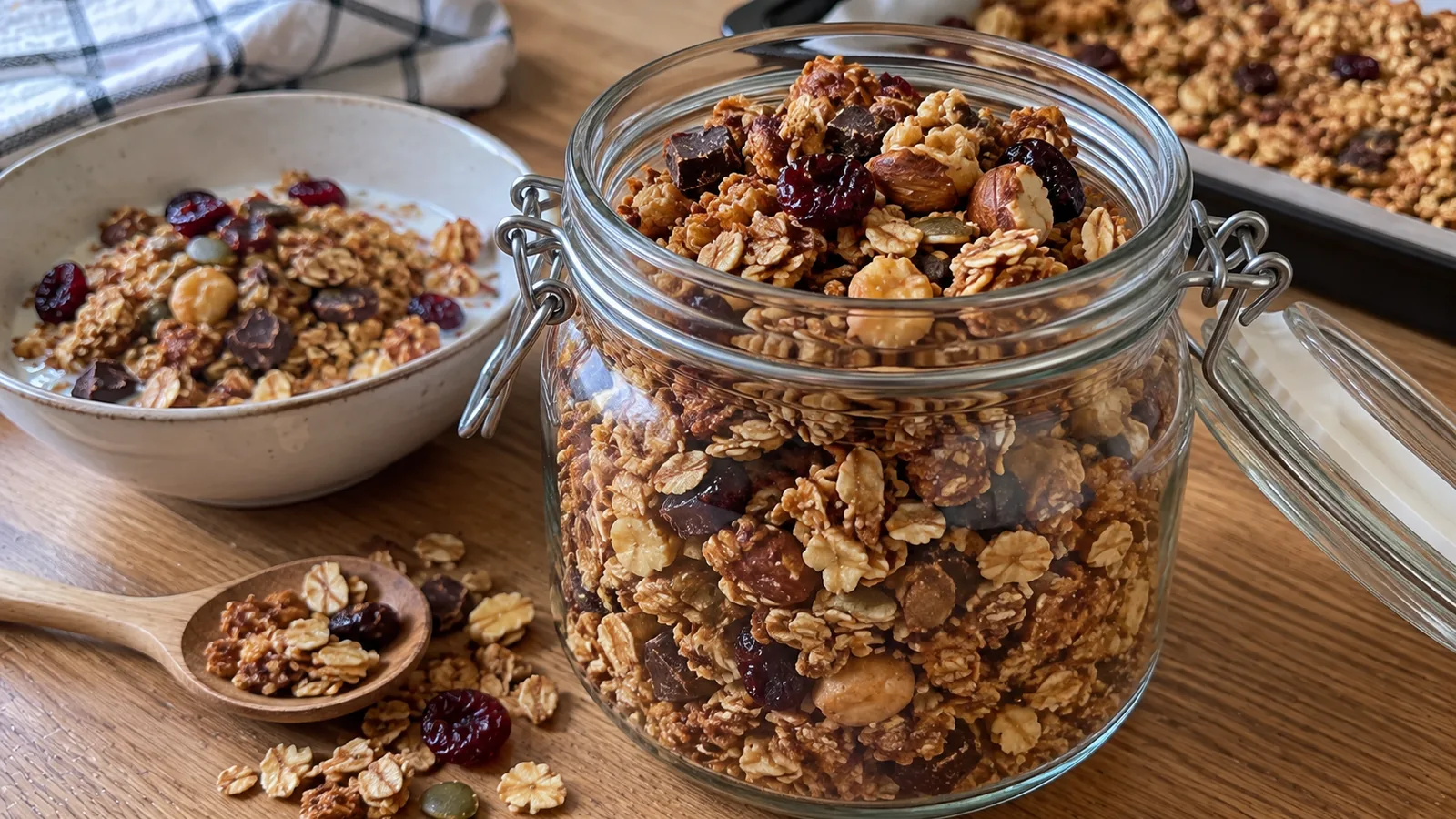 Domáca chrumkavá granola s orechmi a medom