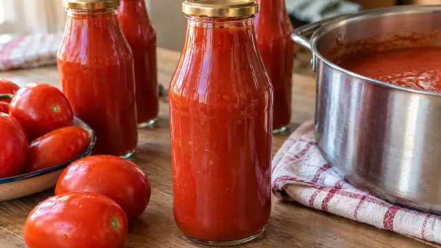 Domáca paradajková šťava na zimu (passata)