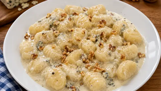 Domáce zemiakové gnocchi so syrovou omáčkou