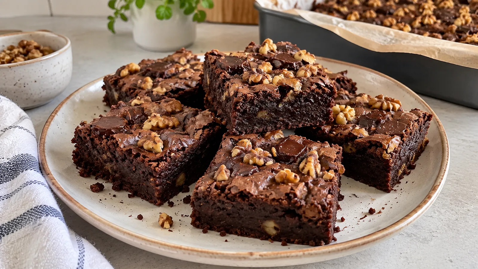 Zdravé čokoládové brownies z červenej fazule