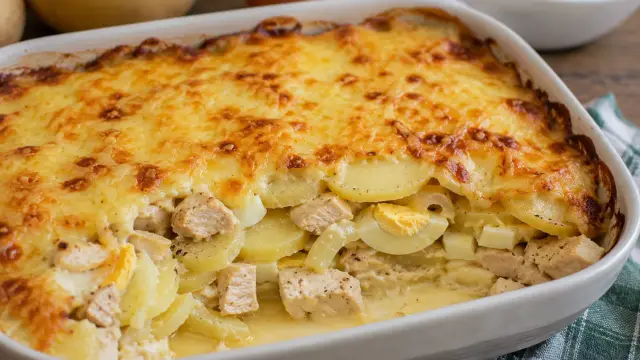 Francúzske zemiaky s kuracím mäsom