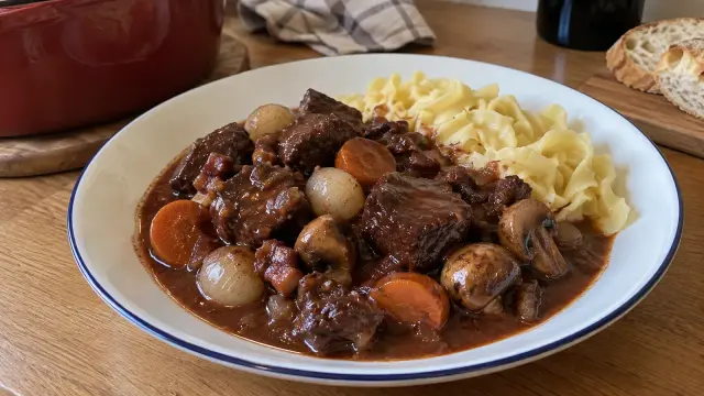 Pravé hovädzie po burgundsky (Boeuf Bourguignon)