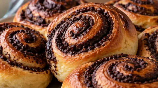 Mäkučké kysnuté kakaové slimáky