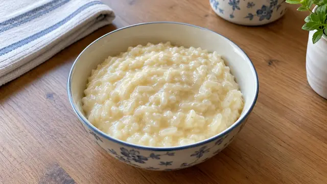 Domáci krémový ryžový puding