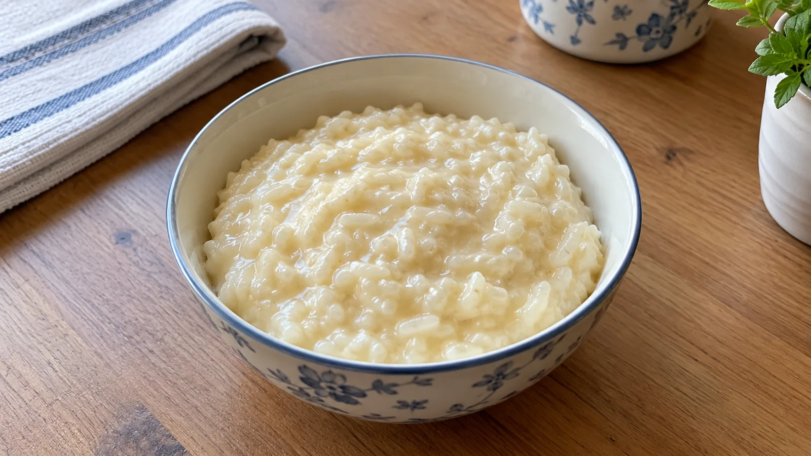 Domáci krémový ryžový puding