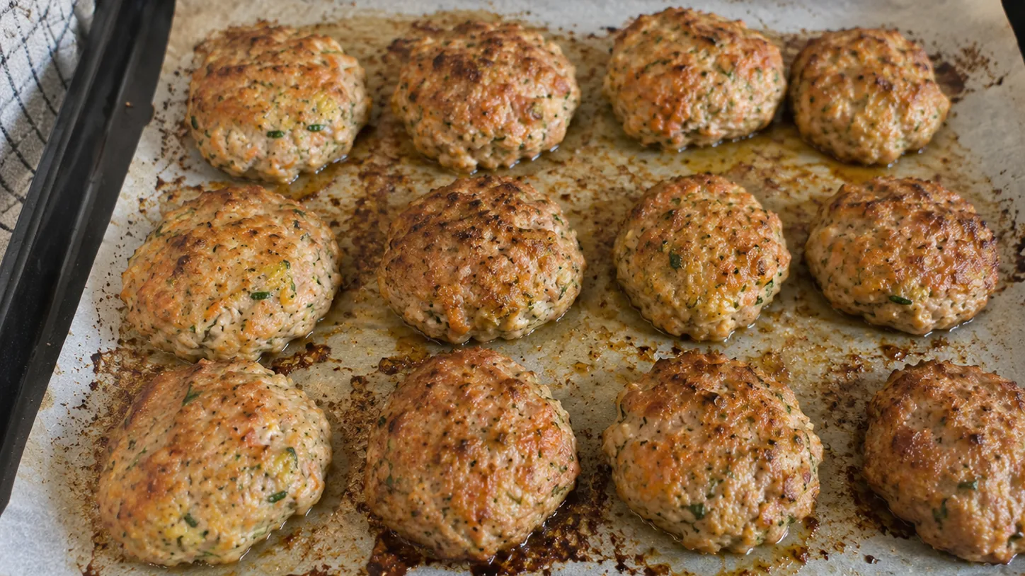 Pečené kuracie fašírky s mrkvou a cuketou