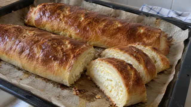 Kysnutý tvarohový závin