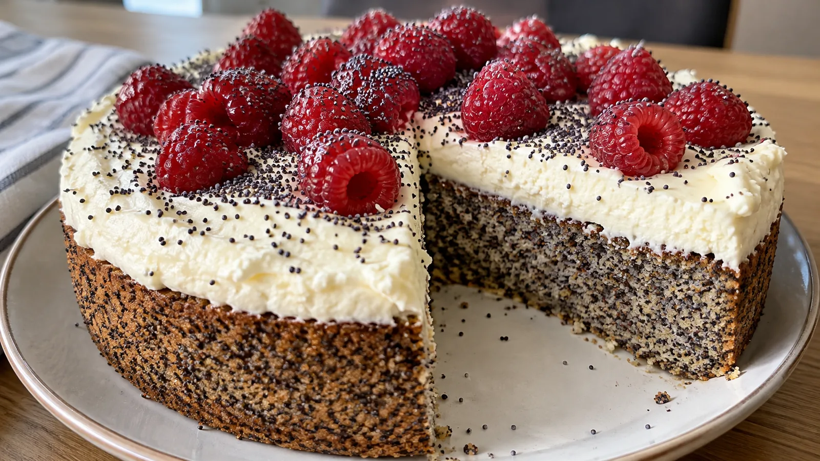 Svieža maková torta s mascarpone krémom bez múky