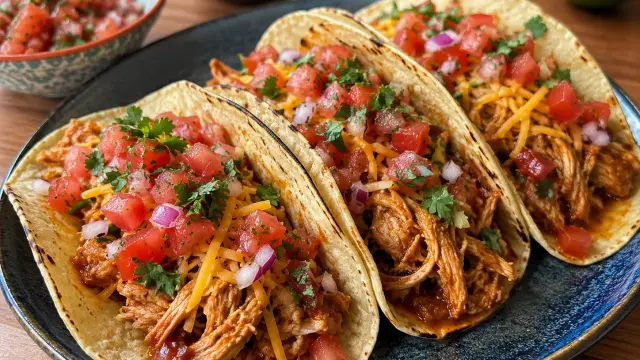 Mexické tacos s trhaným kuracím mäsom