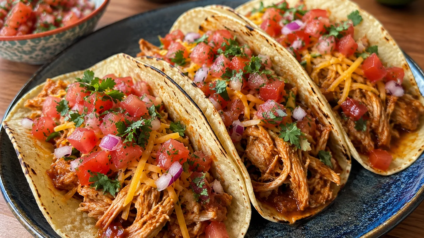 Mexické tacos s trhaným kuracím mäsom