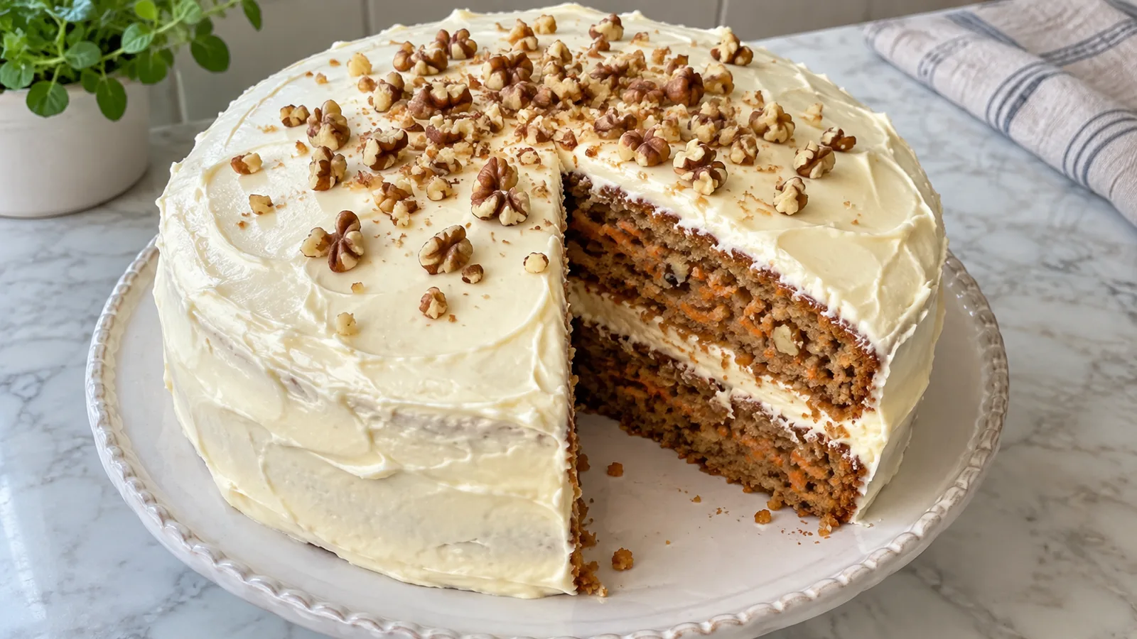 Mrkvová torta s krémom z mascarpone