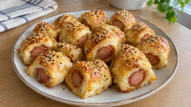 Párky v lístkovom ceste - rýchle pohostenie