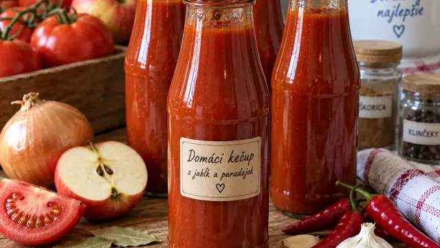 Pikantný domáci kečup z jabĺk a paradajok