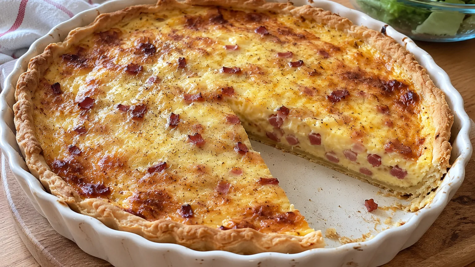 Pravý francúzsky slaný koláč Quiche Lorraine