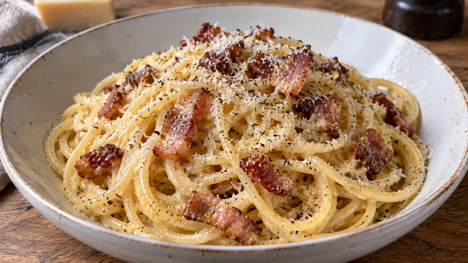 Pravé talianske špagety Carbonara