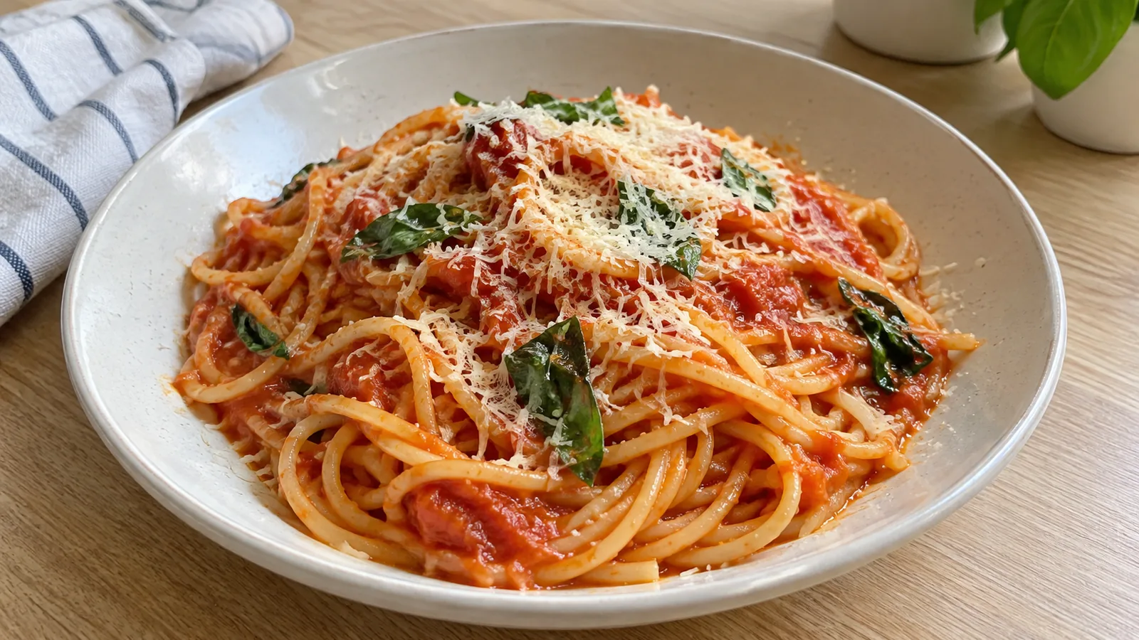 Špagety Pomodoro (Spaghetti al Pomodoro)