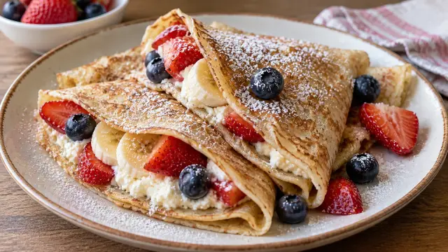 Zdravšie špaldové palacinky s ovocím