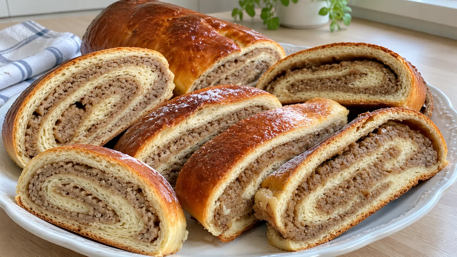 Tradičný kysnutý orechový závin