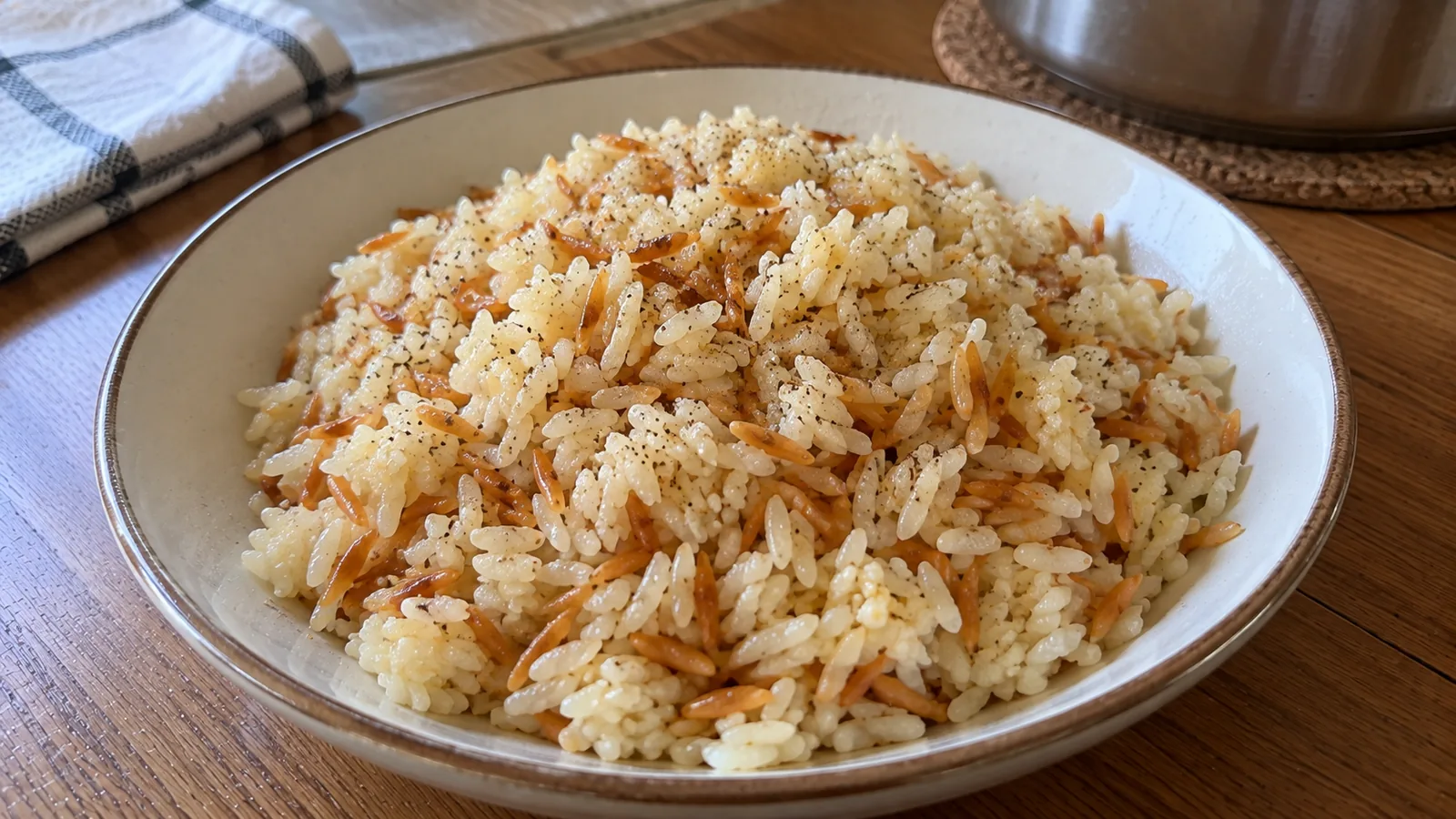 Tradičný turecký ryžový pilaf