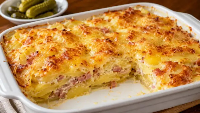 Zemiaky zapekané s kyslou smotanou a syrom