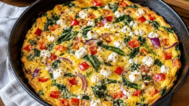 Rýchla zeleninová frittata s kozím syrom
