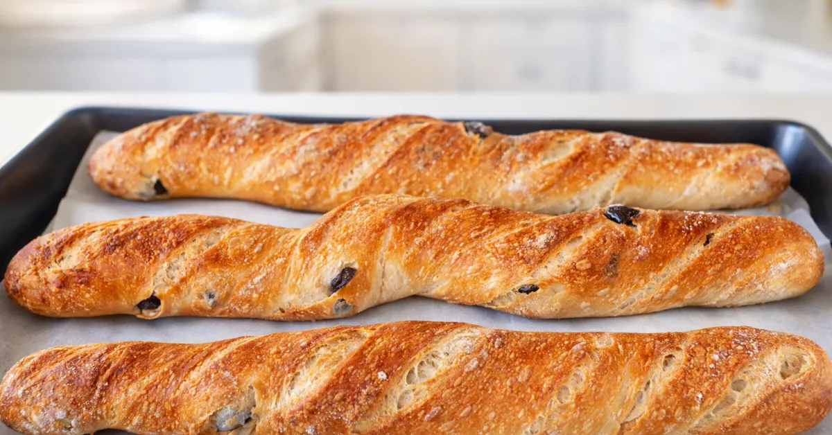 Domáce točené bagety s olivami bez zložitého miesenia, ktoré prevoňajú celý váš dom