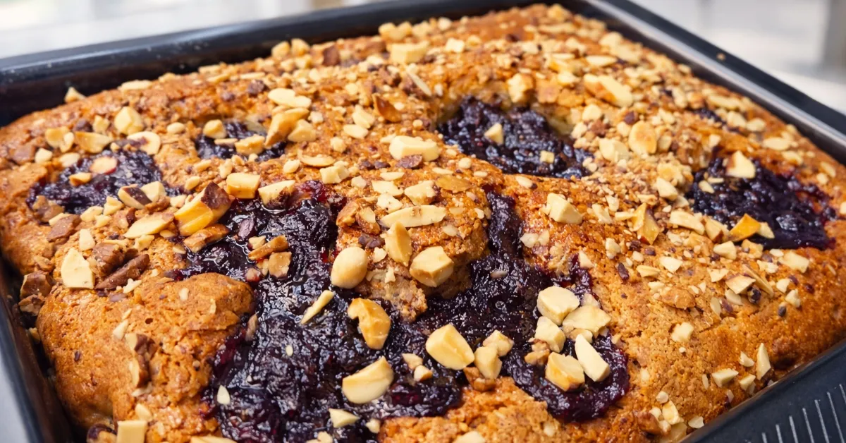 Kefírový koláč s lekvárom: Vláčny ako obláčik