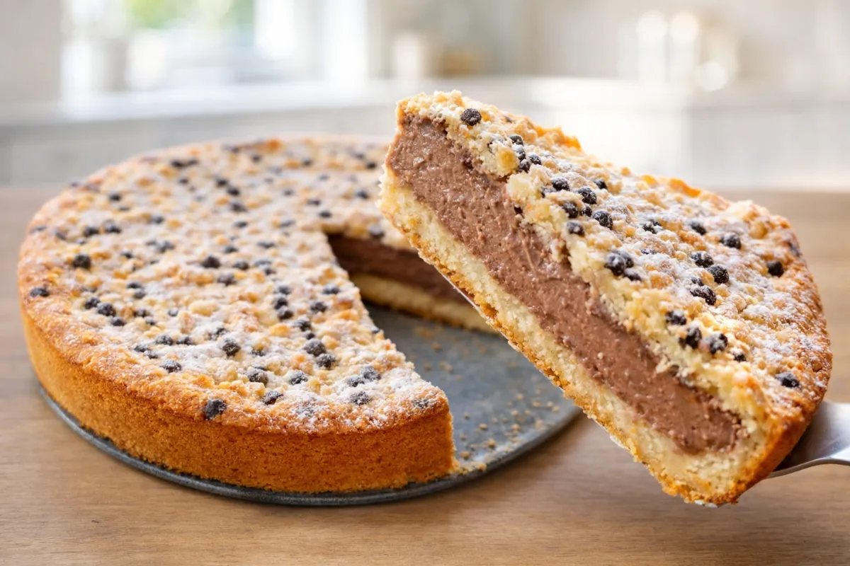 Strúhaný koláč s bohatou plnkou: Mokrý a šťavnatý