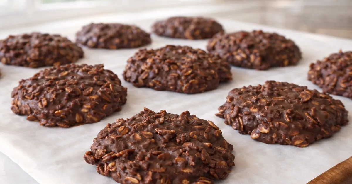 Rýchle čokoládovo-ovsené sušienky (Bez pečenia)