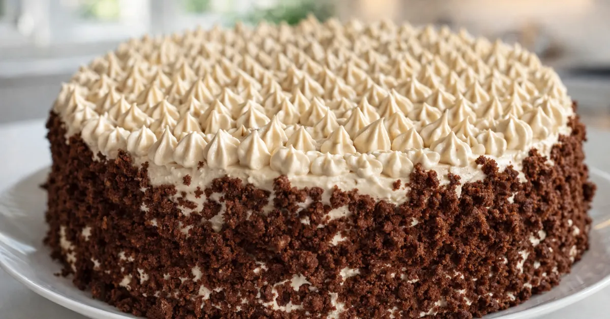 Ľahká moka torta bez múky a cukru