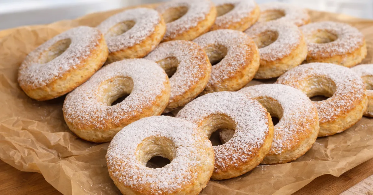 Vláčne tvarohové krúžky s vanilkou – bez kysnutia, bez oleja