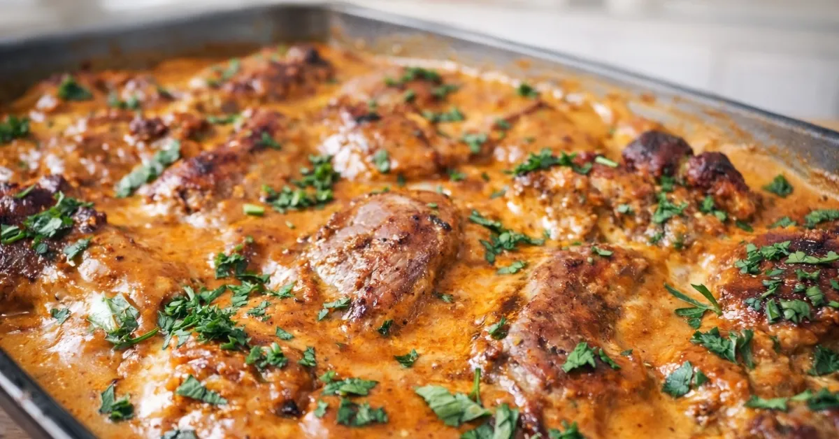 Zapekané bravčové karé na šampiňónoch: Mäso sa rozpadá na jazyku